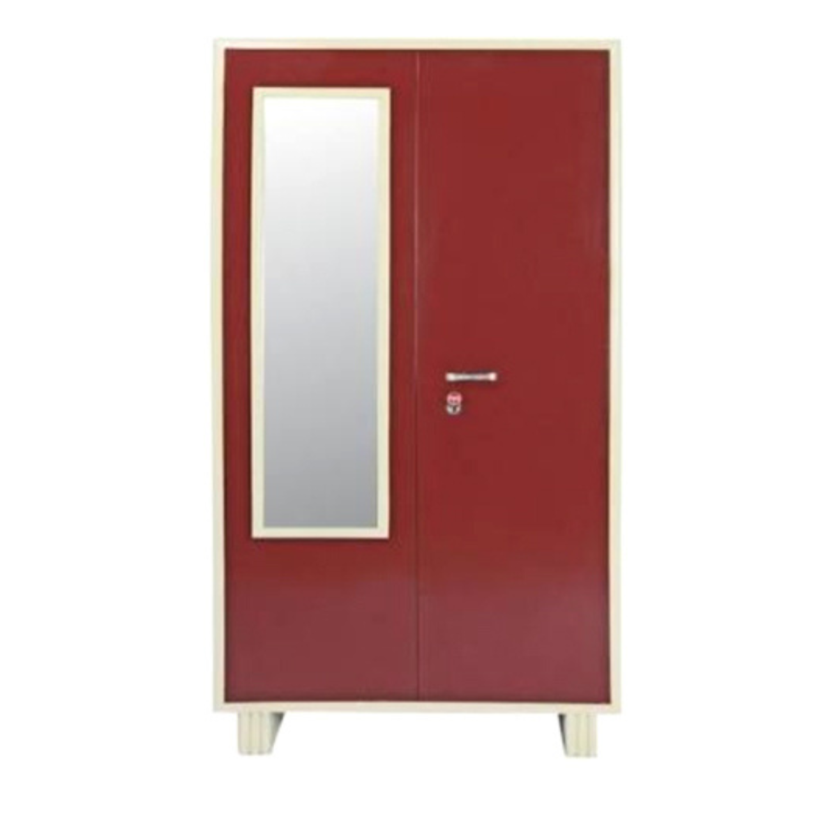 Metal Steel Almirah Design With Mirror, Powder Coated Storage Wardrobe for Home and Bedroom