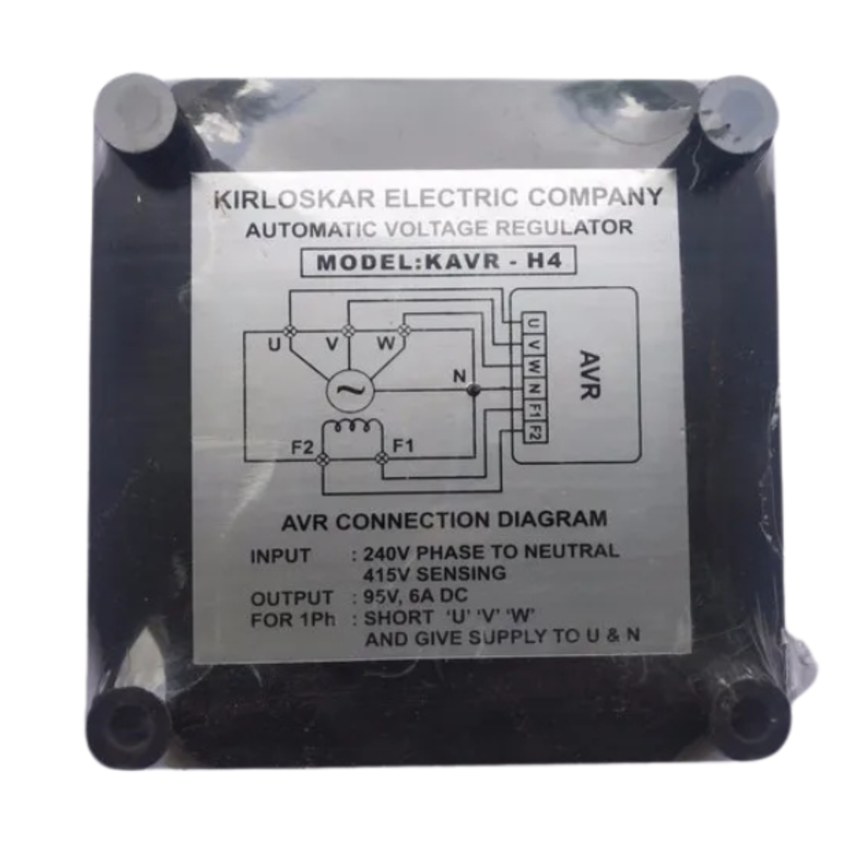KAVR H4 Kirloskar Generator Voltage Regulator AVR 95V DC 6A for DG Sets