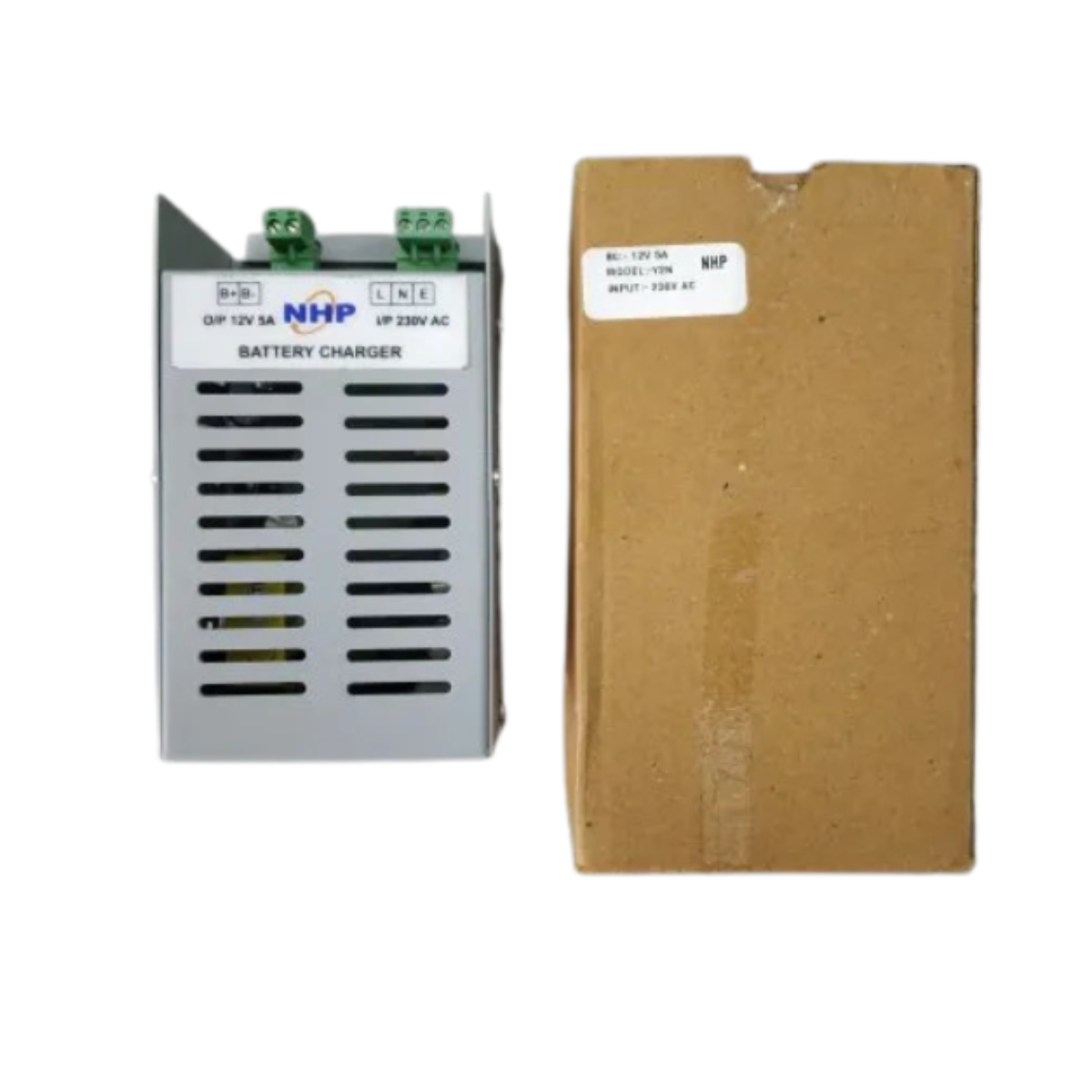 NHP 12V 5A Battery Charger Single Phase Metal Charger for Lead Acid Batteries