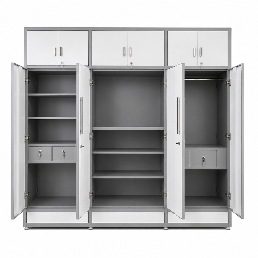 Steel Wall Fixing Almirah Storage Cabinet for Bedroom and Office