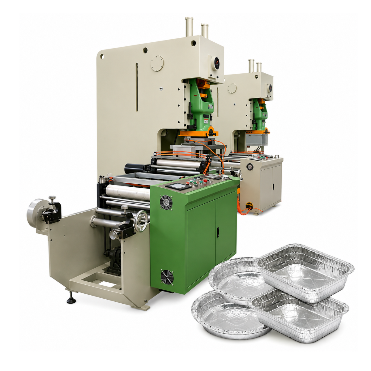 Aluminium Foil Food Container Making Machine Automatic Machine for Round and Rectangular Containers
