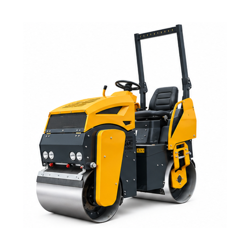 1 Ton Double Drum Roller Compactor | Walk-Behind Asphalt & Soil Machine