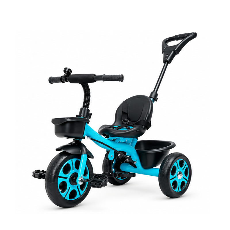 Kids Tricycle with Parental Control & Push Handle | 25kg Capacity