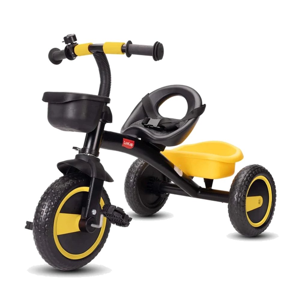 1 Year Old Baby Tricycle with Parent Push Bar & Safety Harness