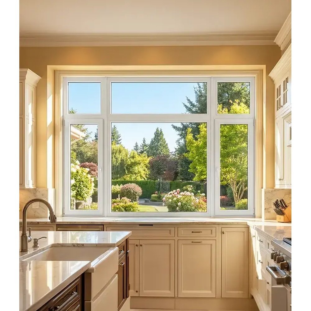 UPVC Windows for Kitchen Sliding Window Durable uPVC Frame Ventilation Design