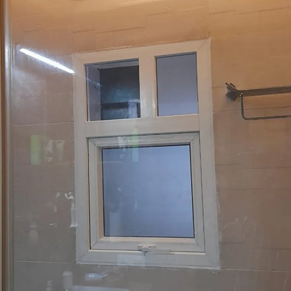 UPVC Windows for Toilet PVC Frame Ventilation Window with Glass
